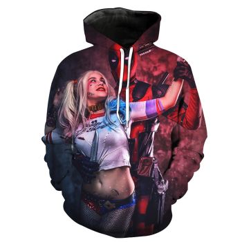 Gorgeous Red Deadpool Pattern Deadpool Hoodie