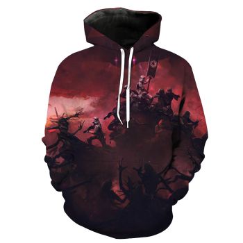 Loose And Fashion Red Skull Pattern Star Wars Hoodie