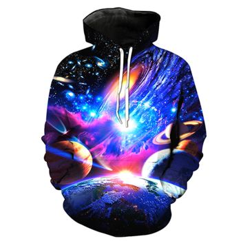 Precious And Gorgeous Colorful Star Pattern Scenery Hoodie