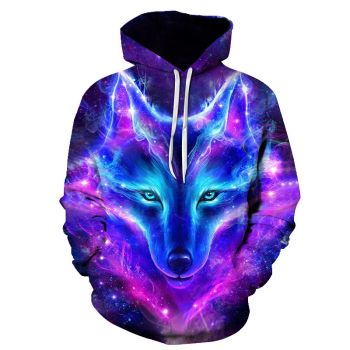  Couple's clothing printed fall and winter hooded sweatshirt