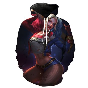 Vintage  Colorful Clown Girl Pattern Clown Girl Hoodie