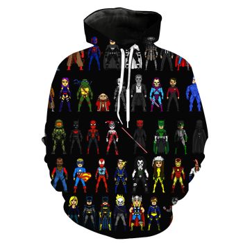 Generous And Beautiful Black Headshot Pattern Deadpool Hoodie