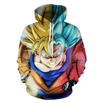 Gorgeous Colorful Sun Wukong Pattern Dragonball Hoodie