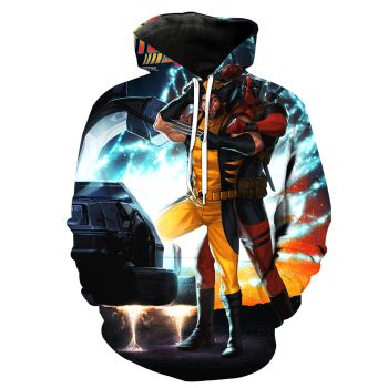 Cute And Loose Colorful Deadpool Pattern Deadpool Hoodie