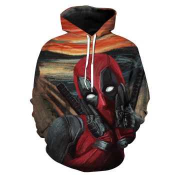 Fashion Colorful Deadpool Pattern Deadpool Hoodie