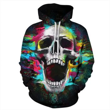 Precious And Gorgeous Colorful Skull Pattern Animals Hoodie