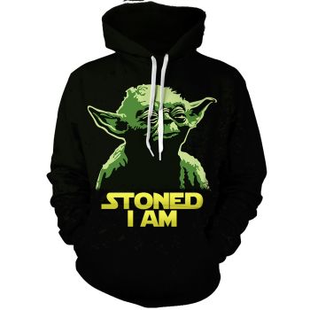 Loose Black Skull Pattern Star Wars Hoodie