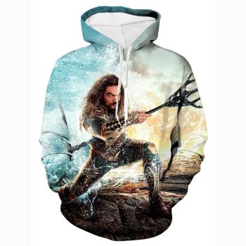 Pretty Blue Brown Headshot Pattern Neptune Hoodie