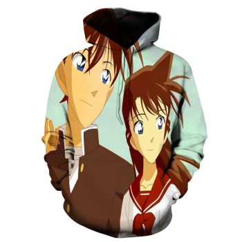 Fashion Blue Conan Pattern Detective Conan Hoodie