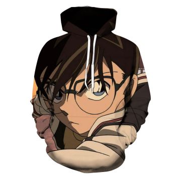 Popular And Vintage Brown Conan Pattern Detective Conan Hoodie