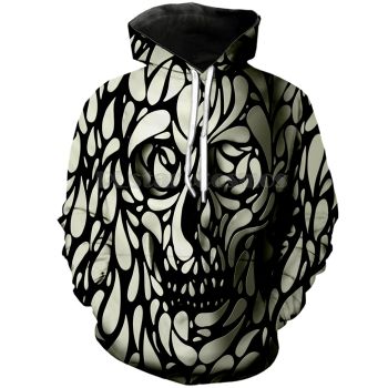 Popular Black Skull Pattern Halloween Hoodie