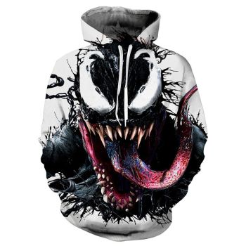 Venom the same 3D digital printing round neck sweatshirt