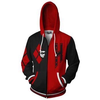  Suicide Squad Harley Quinn printed hooded sweatshirt