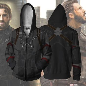 Avengers 4 Captain America hoodie cosplay anime