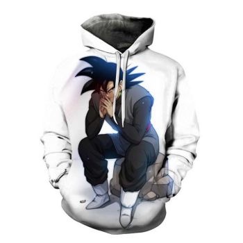 Generous And Beautiful White Headshot Pattern Dragonball Hoodie