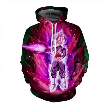 Cute And Loose Purple Headshot Pattern Dragonball Hoodie