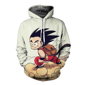Generous And Beautiful White Red Headshot Pattern Dragonball Hoodie