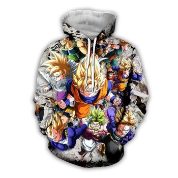  Loose And Fashion Colorful Vegeta Pattern Dragonball Hoodie