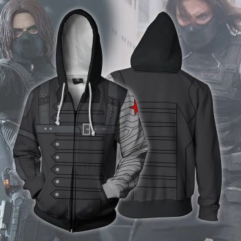  Bucky Barnes cosplay print sweatshirt