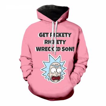 Vintage  Pink Rick Pattern Rick Hoodie
