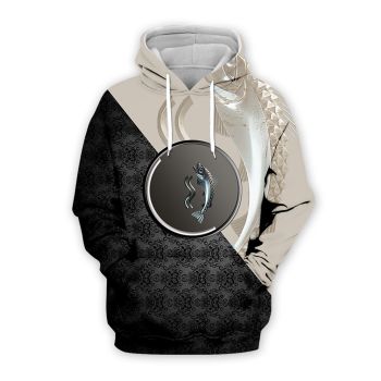 Gorgeous Black White Fish Pattern Game Of Thrones Hoodie