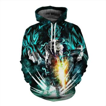 Precious Black Green Headshot Pattern Dragonball Hoodie