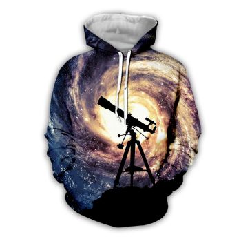 Gorgeous Purple Binoculars Pattern Earth Hoodie