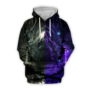 Precious Green Purple Panther Pattern Panther Hoodie