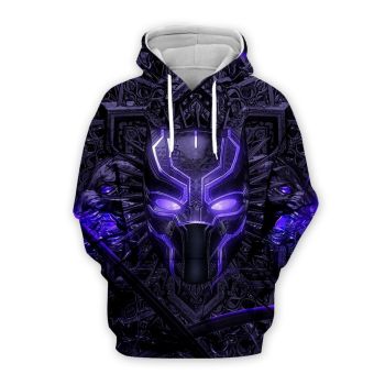 Fashion Black Panther Pattern Panther Hoodie