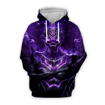 Gorgeous Purple Panther Pattern Panther Hoodie