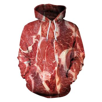 Pretty Red Meat   Pattern Food Hoodie