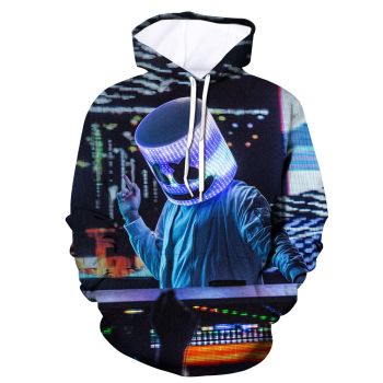  Marshmello Printed Hooded Sweatshirt