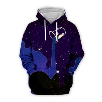 Gorgeous Blue Purple Drinks Pattern Food Hoodie