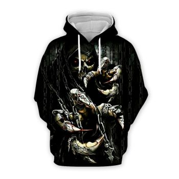 Classical  Black Skull Pattern Halloween Hoodie