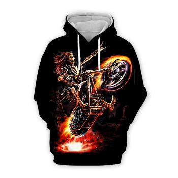 Popular Black Skull Pattern Halloween Hoodie