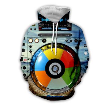 Vintage  Colorful Steering Wheel Pattern Car Hoodie