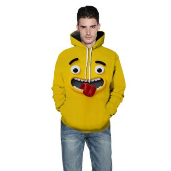  Spoof yellow ghost face  printing couples   sweatshirt
