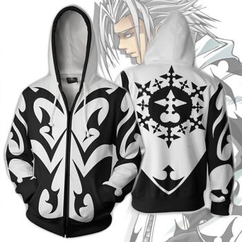 Kingdom Hearts Printed Hooded Zipper Sweatshirt