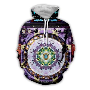 Temperament Purple  Steering Wheel Pattern Car Hoodie