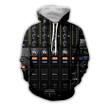 Cute And Loose Black Steering Wheel Pattern Car Hoodie