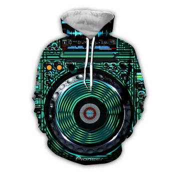 Cute Green Steering Wheel Pattern Car Hoodie