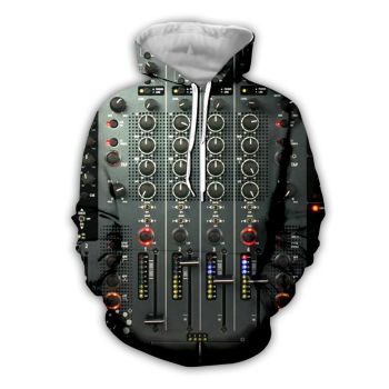 Popular And Vintage Black Steering Wheel Pattern Car Hoodie