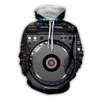 Loose Black Steering Wheel Pattern Car Hoodie