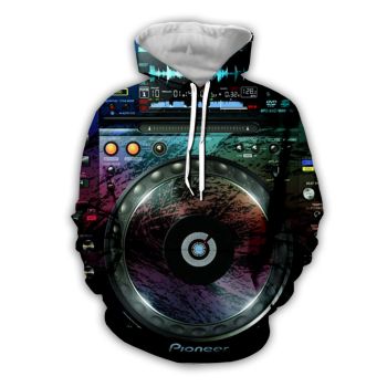 Loose Colorful Steering Wheel Pattern Car Hoodie