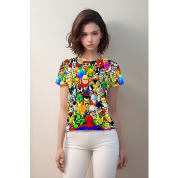 Colorful Arachnid: Vibrant Spider-man Tee Reflecting Spidey&#039;s Vibrant World