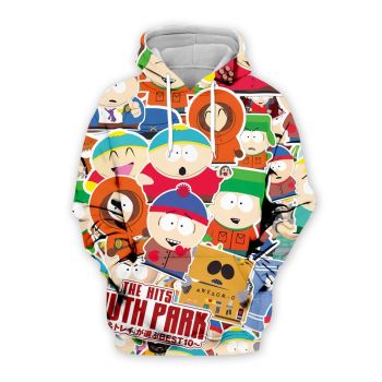 Temperament Colorful Headshot Pattern South Park Hoodie