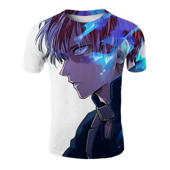 Printed purple tiger head T-shirt