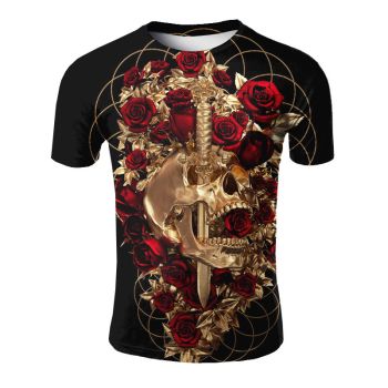  Skull design series printed T-shirt
