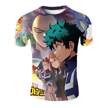 cos Japanese manga Hero Academy T-shirt 