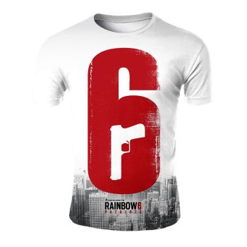  Rainbow Six game theme printed T-shirt